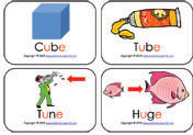 long-u-silent-e-mini-flashcards